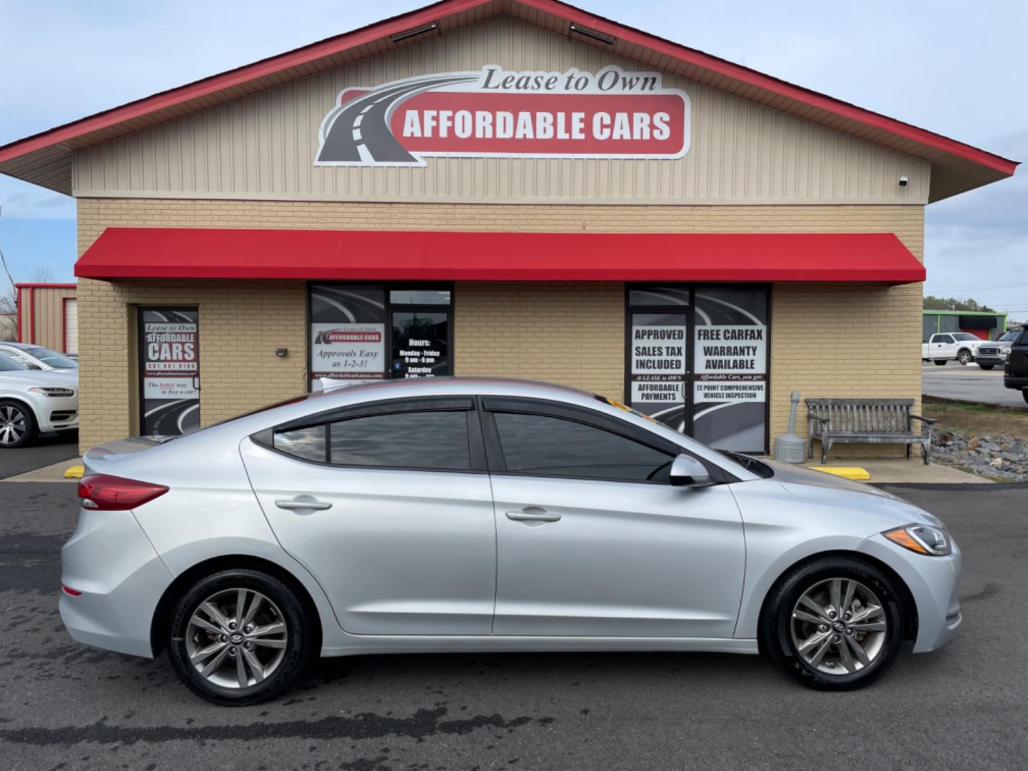 2018 Silver Hyundai Elantra (5NPD84LFXJH) with an 4-Cyl, 2.0 Liter engine, Auto, 6-Spd Shiftronic transmission, located at 8008 Warden Rd, Sherwood, AR, 72120, (501) 801-6100, 34.830078, -92.186684 - Photo#0